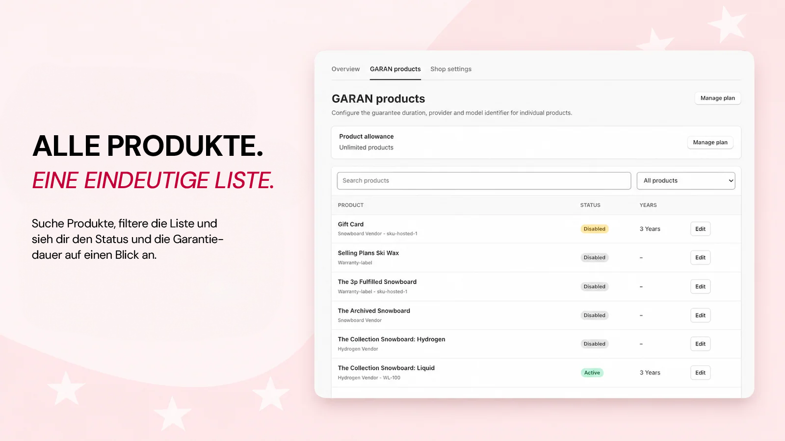 Produktliste