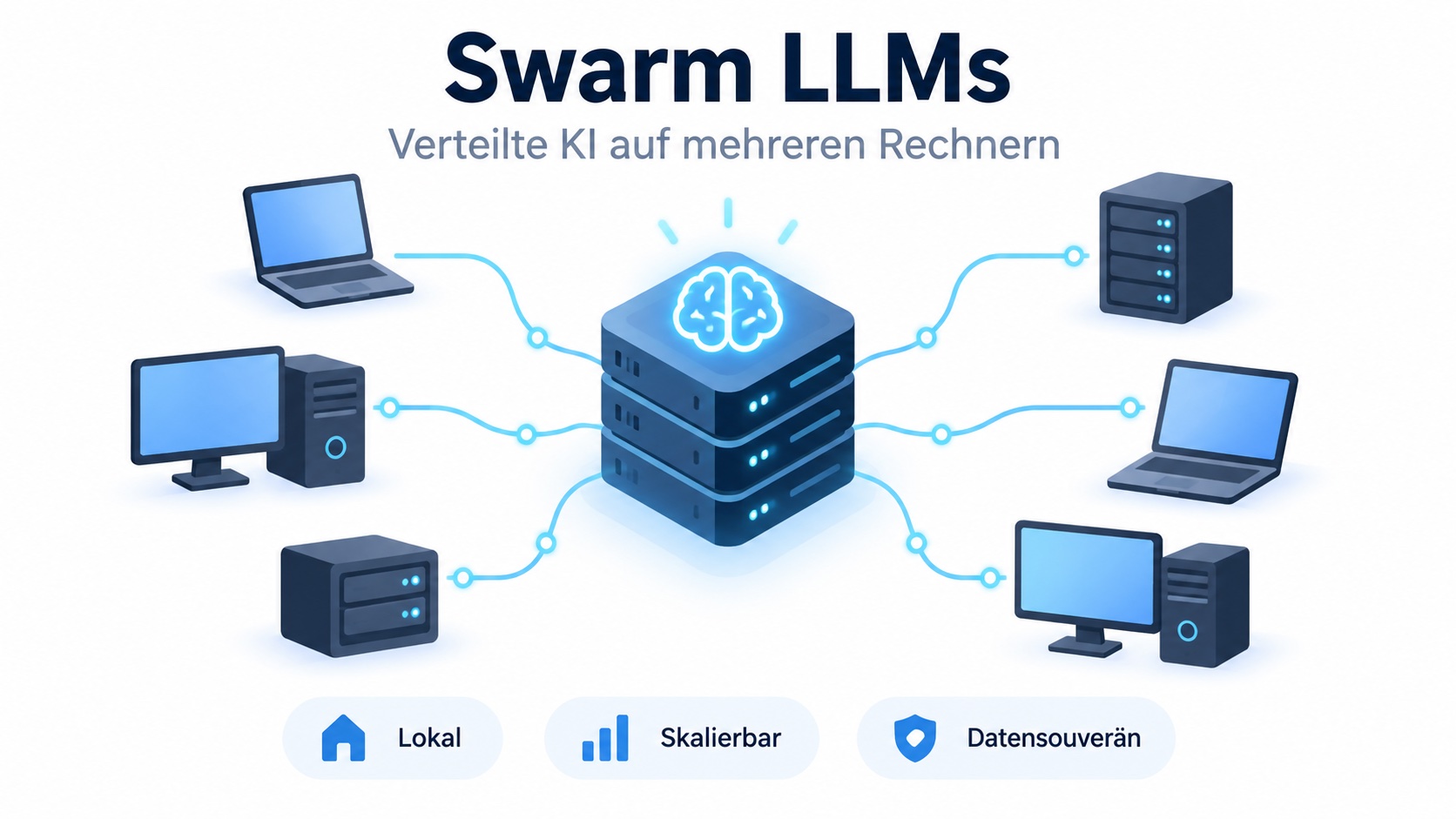 Wie das Prinzip der Verteilten-System dazu beitragen kann, dass große LLMs auch auf lokalen Systemen funktionieren können.